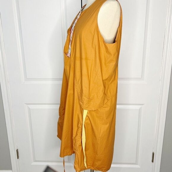 Grifflin Paris Orange Art to Wear Dress Size L Artsy - Picture 2 of 8